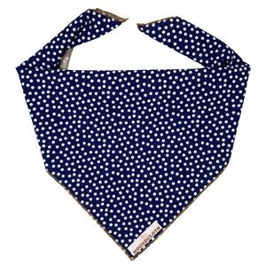 Navy Dot Dog Bandana